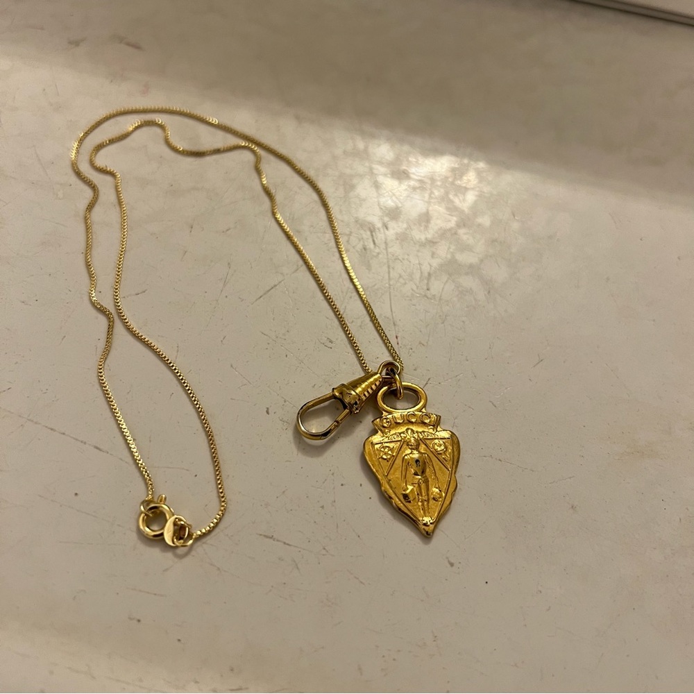 Vintage Gucci Zipper Repurposed Necklace